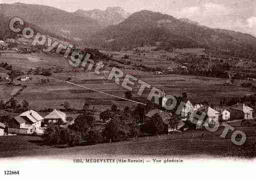 Ville de MEGEVETTE, carte postale ancienne