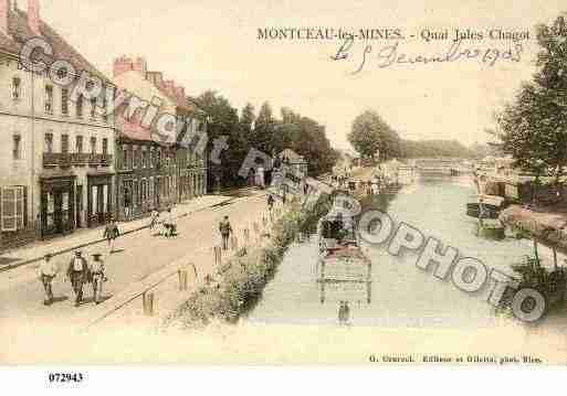 Ville de MONTCEAULESMINES, carte postale ancienne