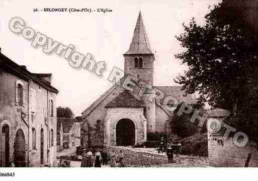 Ville de SELONGEY, carte postale ancienne