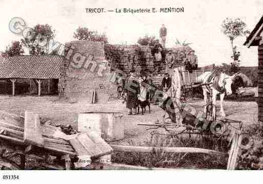 Ville de TRICOT, carte postale ancienne