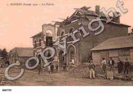 Ville de ACHERY, carte postale ancienne