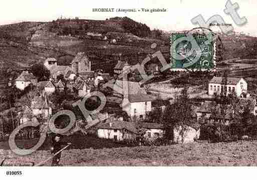 Ville de BROMMAT, carte postale ancienne