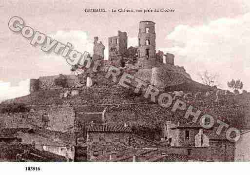 Ville de GRIMAUD, carte postale ancienne