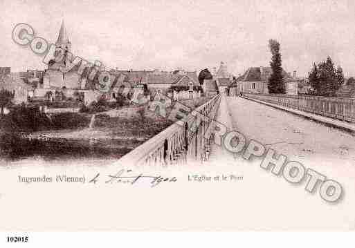 Ville de INGRANDESSURVIENNE, carte postale ancienne