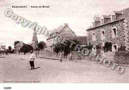 Ville de PLOUAGAT, carte postale ancienne