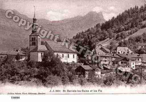 Ville de SAINTGERVAISLESBAINS, carte postale ancienne