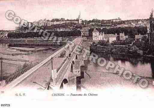 Ville de CHINON, carte postale ancienne