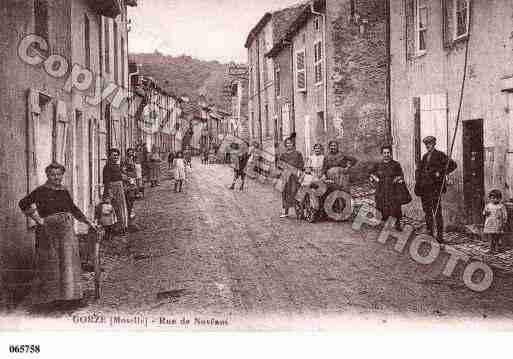 Ville de GORZE, carte postale ancienne