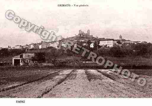 Ville de GRIMAUD, carte postale ancienne