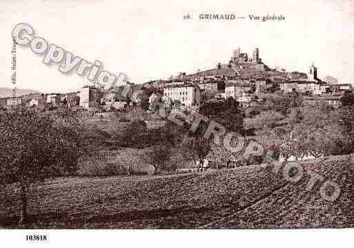 Ville de GRIMAUD, carte postale ancienne