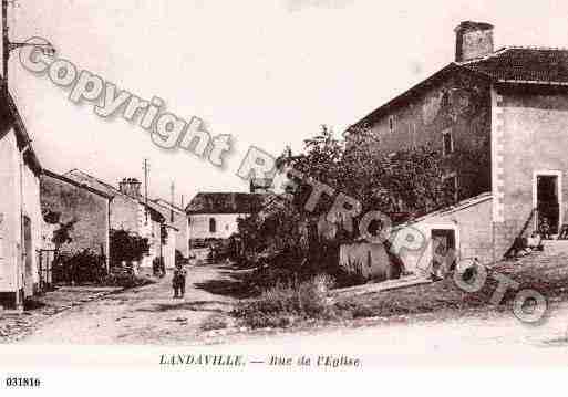 Ville de LANDAVILLE, carte postale ancienne