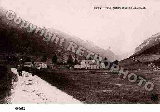 Ville de LEONCEL, carte postale ancienne