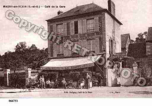 Ville de MAGNYENVEXIN, carte postale ancienne