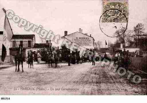 Ville de MARGAUX, carte postale ancienne