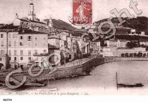 Ville de MENTON, carte postale ancienne