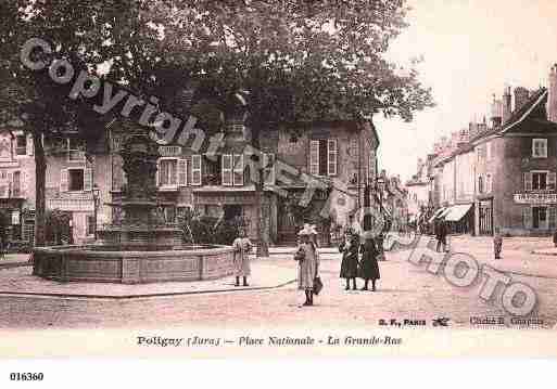 Ville de POLIGNY, carte postale ancienne