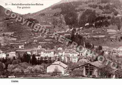 Ville de SAINTGERVAISLESBAINS, carte postale ancienne