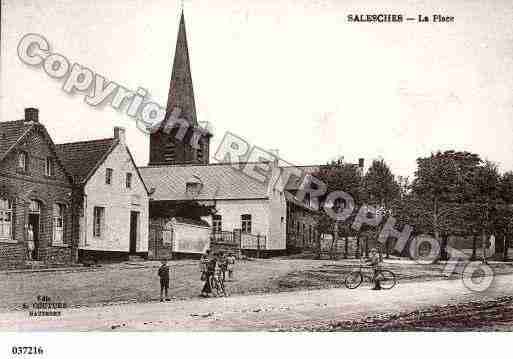 Ville de SALESCHES, carte postale ancienne