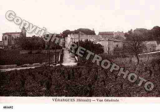 Ville de VERARGUES, carte postale ancienne