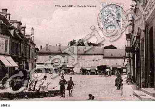 Ville de VICSURAISNE, carte postale ancienne