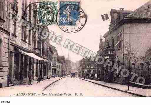 Ville de ALGRANGE, carte postale ancienne