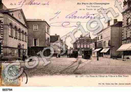 Ville de AY, carte postale ancienne