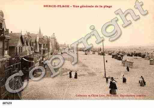 Ville de BERCK, carte postale ancienne