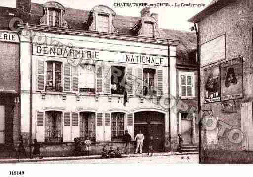 Ville de CHATEAUNEUFSURCHER, carte postale ancienne