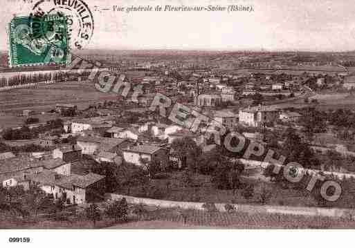 Ville de FLEURIEUSURSAONE, carte postale ancienne