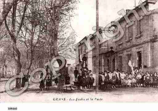 Ville de GRANS, carte postale ancienne