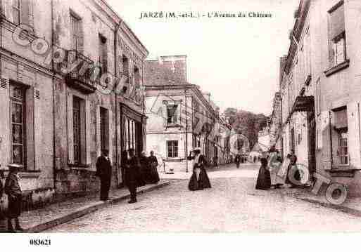 Ville de JARZE, carte postale ancienne