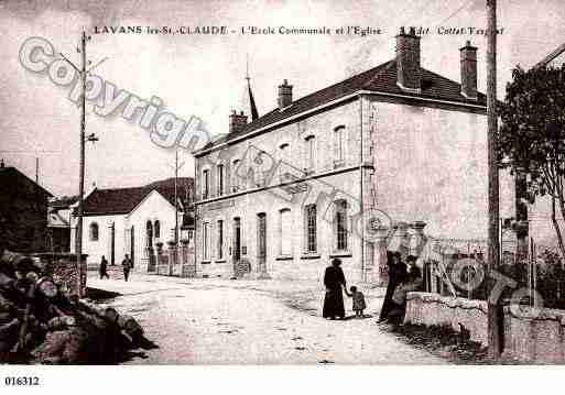 Ville de LAVANSLESSAINTCLAUDE, carte postale ancienne