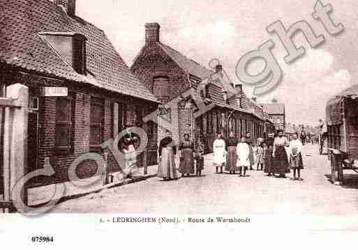 Ville de LEDRINGHEIN, carte postale ancienne