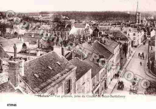 Ville de MELUN, carte postale ancienne