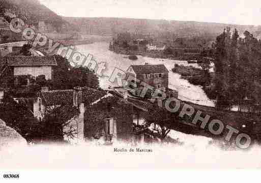 Ville de MERCUES, carte postale ancienne