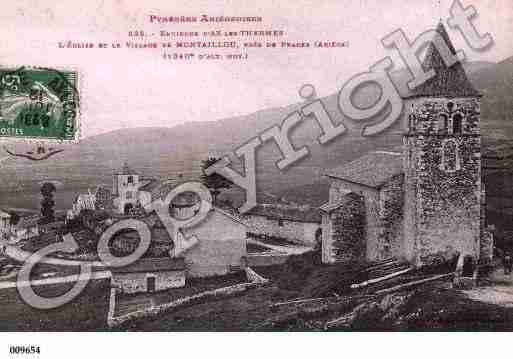 Ville de MONTAILLOU, carte postale ancienne