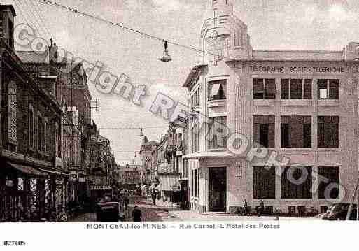 Ville de MONTCEAULESMINES, carte postale ancienne