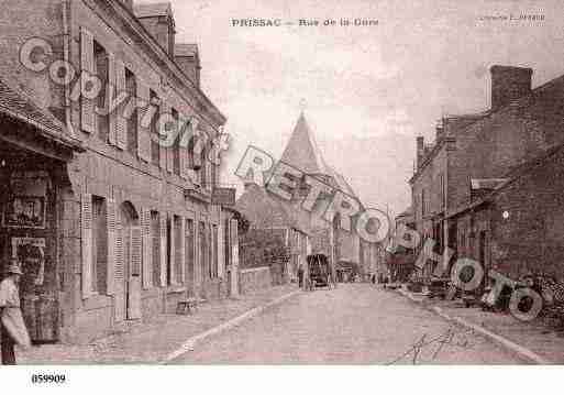 Ville de PRISSAC, carte postale ancienne