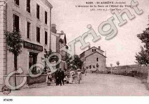 Ville de SAINTAGREVE, carte postale ancienne