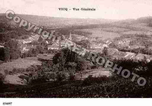 Ville de VICQ, carte postale ancienne