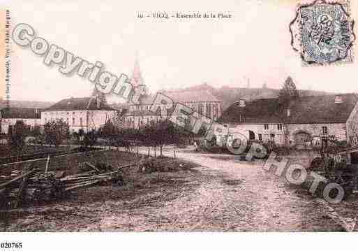 Ville de VICQ, carte postale ancienne