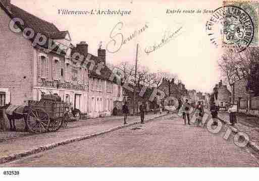 Ville de VILLENEUVEL'ARCHEVEQUE, carte postale ancienne