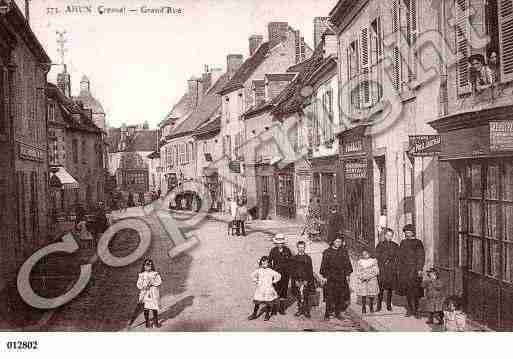 Ville de AHUN, carte postale ancienne