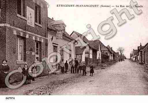 Ville de ETRICOURTMANANCOURT, carte postale ancienne