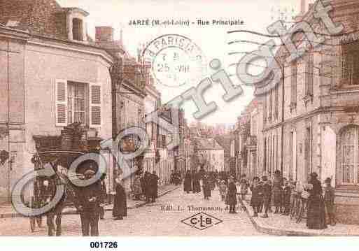 Ville de JARZE, carte postale ancienne