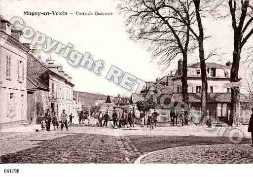 Ville de MAGNYENVEXIN, carte postale ancienne