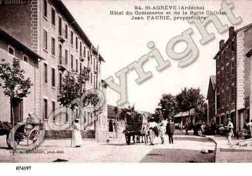 Ville de SAINTAGREVE, carte postale ancienne