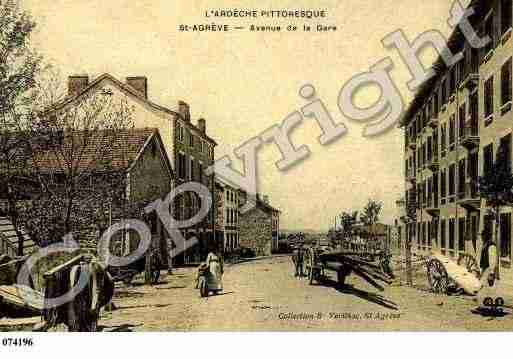 Ville de SAINTAGREVE, carte postale ancienne