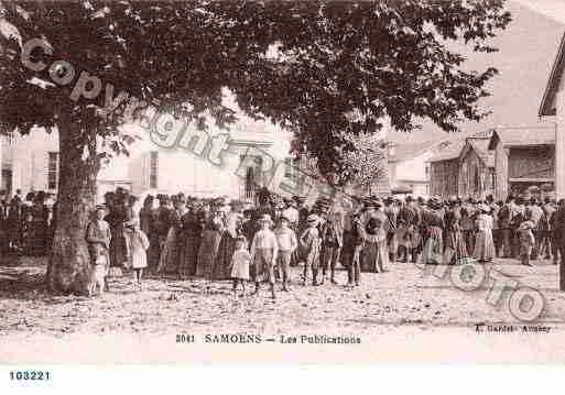 Ville de SAMOENS, carte postale ancienne