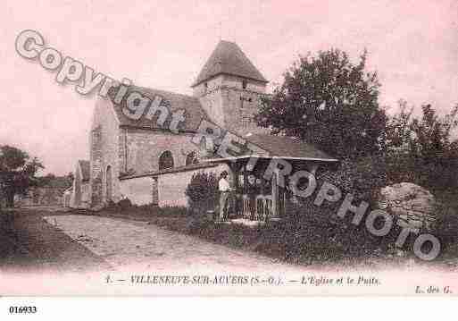 Ville de VILLENEUVESURAUVERS, carte postale ancienne